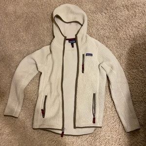 Patagonia Fleece Hooded Jacket, Size Small